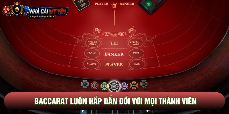 Baccarat luôn hấp dẫn đối với mọi thành viên