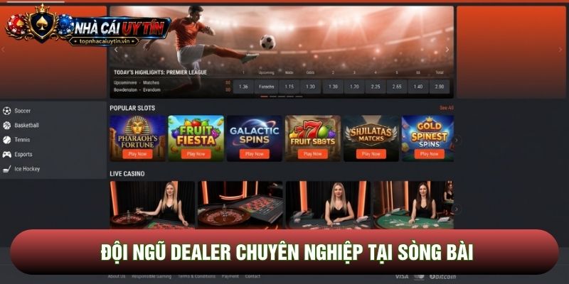 Đội ngũ dealer chuyên nghiệp tại sòng bài